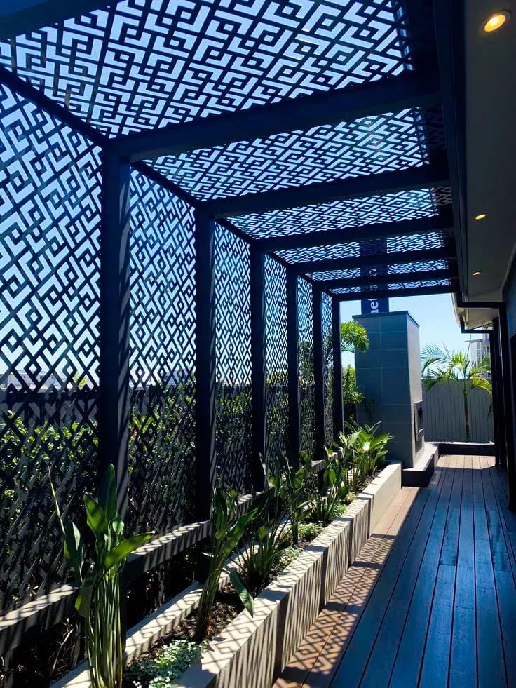 Pergola de hierro artistica